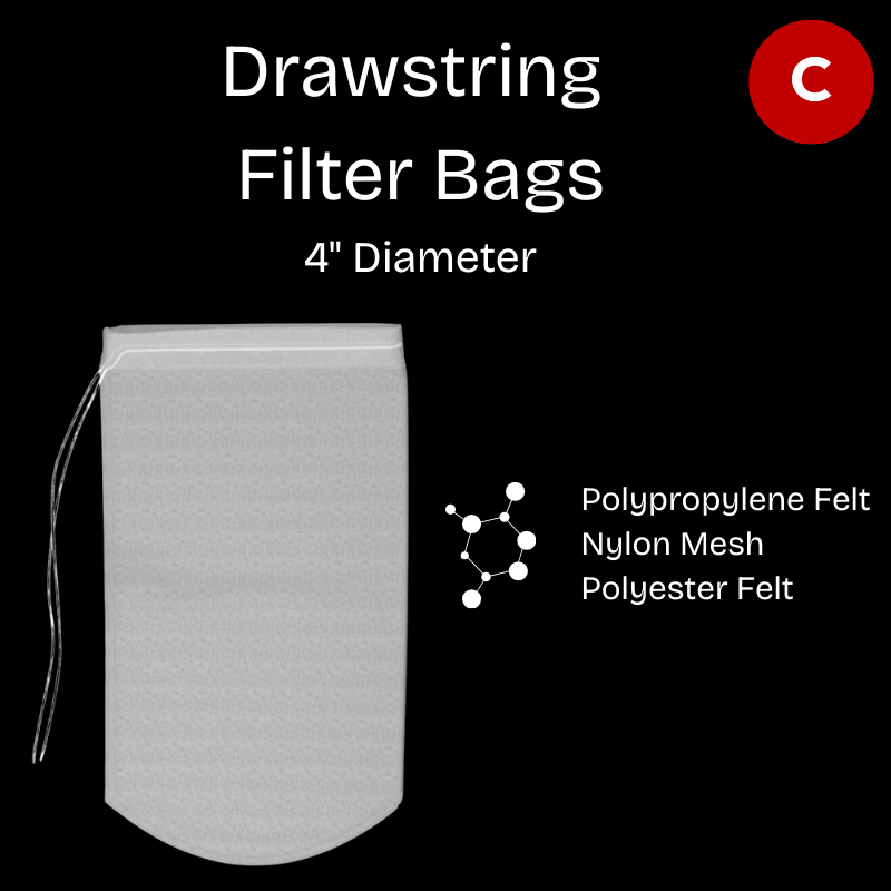 Drawstring filter bags