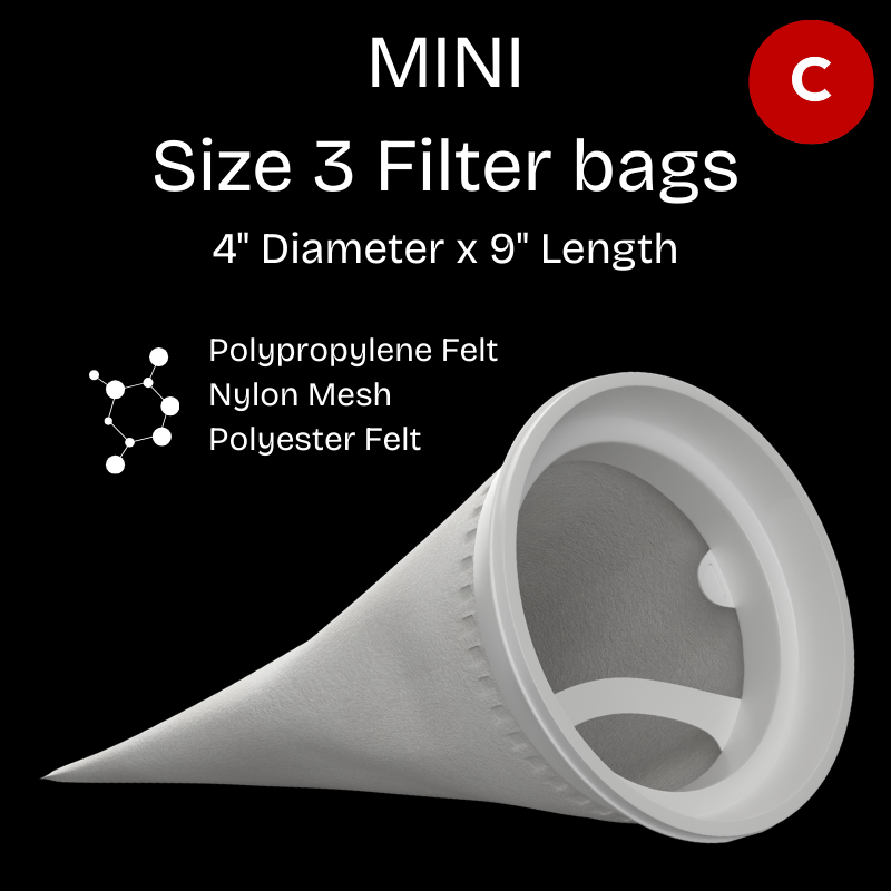 Size 3 (4" x 9") filter bags