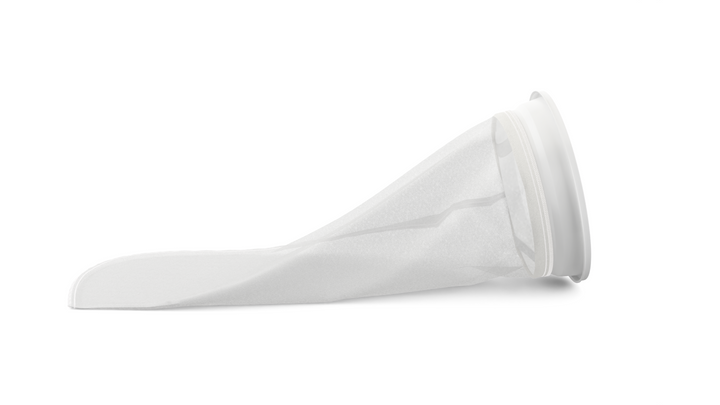 CB-NM10001WN-FB Filter Bag, Size 1 (7" x 16") Filter Bag, 1000 micron,  Nylon monofilament mesh, Universal W Collar, individually wrapped, suitable for industrial and food use, stitched seams