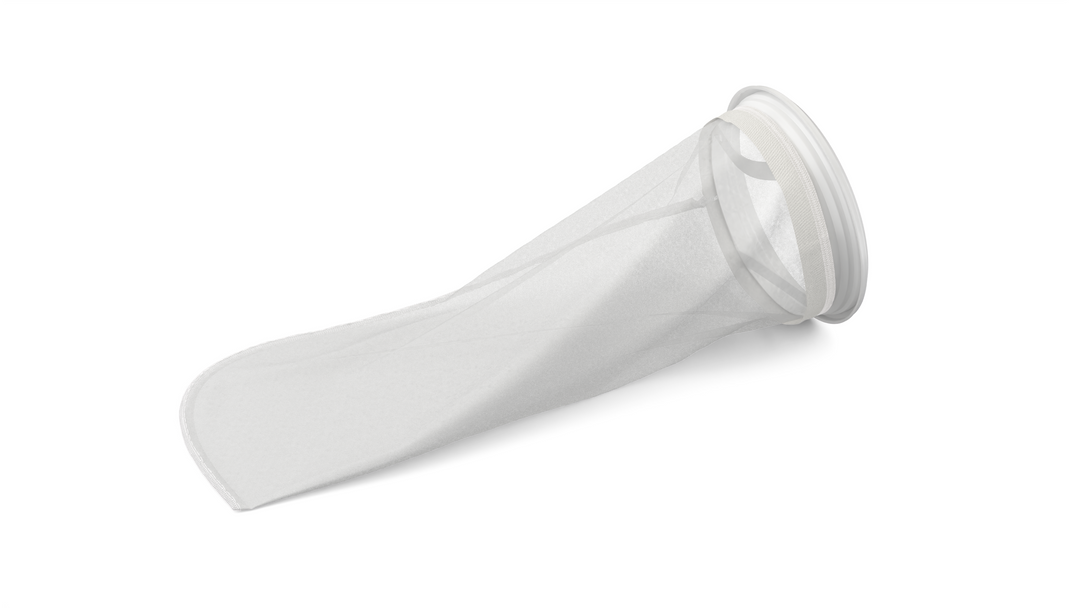 CB-NM1252HN-FB Filter Bag, Size 2 (7" x 32") Filter Bag, 125 micron, Nylon monofilament mesh, Eaton/Gaff type H Collar, individually wrapped, suitable for industrial and food use, stitched seams