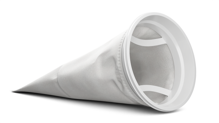 CB-PPF2001WN-FB Filter Bag, Size 1 (7" x 16") Filter Bag, 200 micron, Polypropylene felt, Universal W Collar, individually wrapped, suitable for industrial and food use, strong welded seams